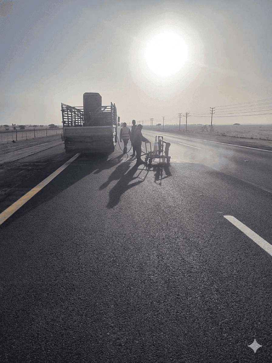 Road Studs Installation – Al Quwaiiyah — photo 2